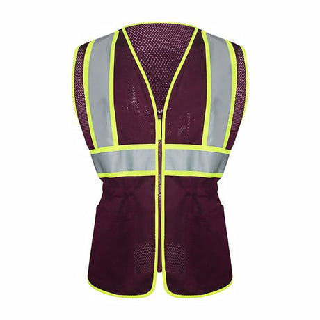 Two - Tone Mesh Ladies' Safety Vest with Adjustable Waist - Gorvex.com