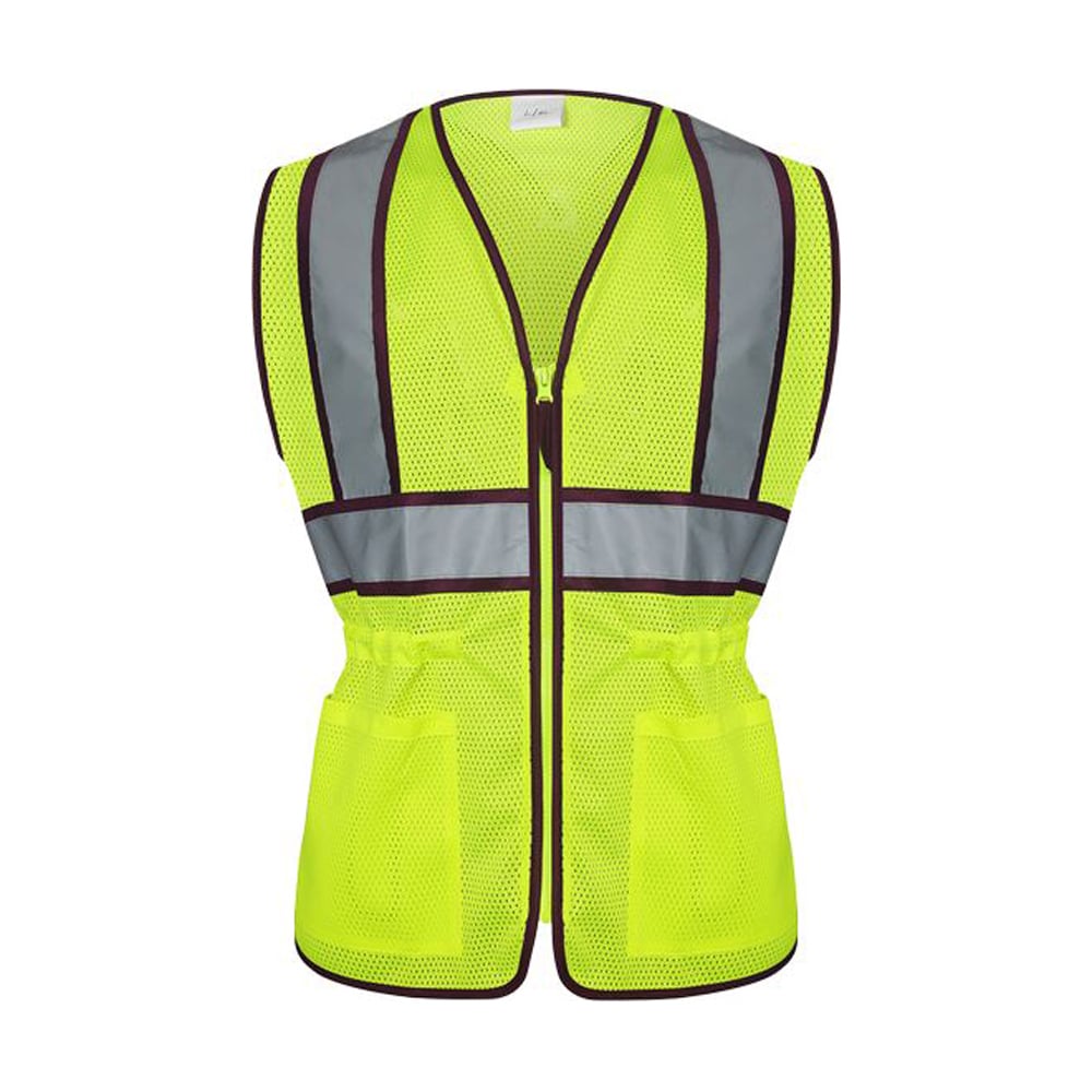 Two - Tone Mesh Ladies' Safety Vest with Adjustable Waist - Gorvex.com