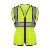 Two - Tone Mesh Ladies' Safety Vest with Adjustable Waist - Gorvex.com