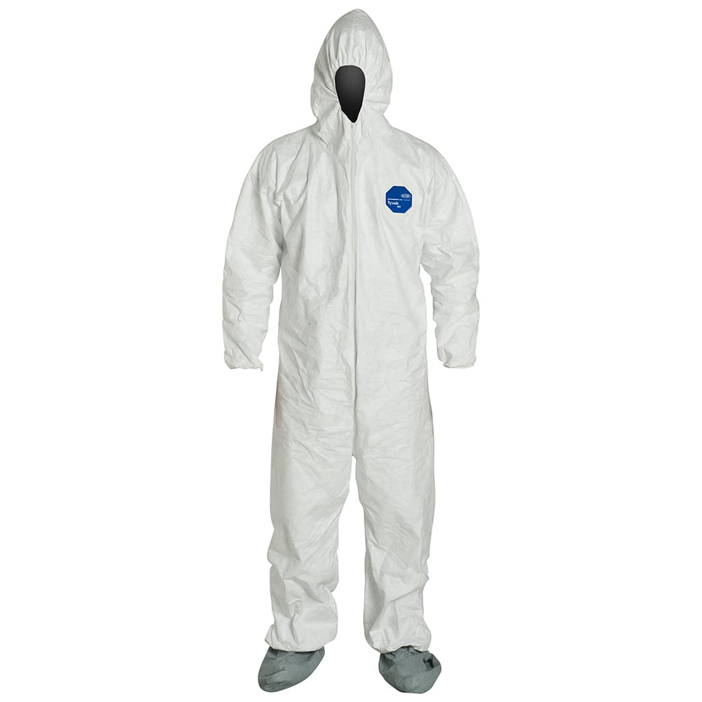 TY122S Tyvek® 400 Coverall - Attached Hood & Boots (M - 7XL), 1 case (25 pieces) - Gorvex.com