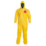 DuPont Tychem® 2000 QC122S Hooded Coverall with Attached Socks, 1 case (12 pieces)