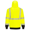 Portwest UB325 Hi Vis Insulated Zipped Hoodie with Contrast Panels