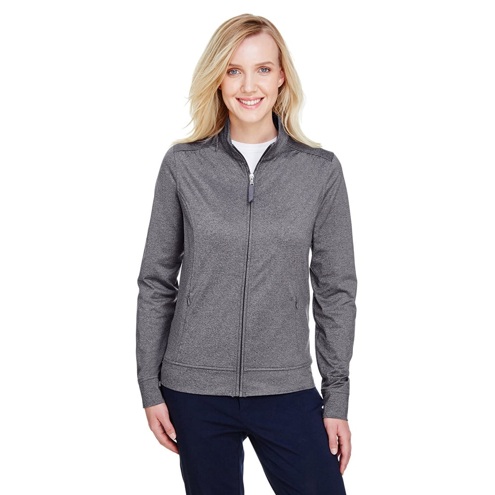 UltraClub UC400W Ladies' Navigator Heather Full-Zip Pullover