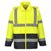 Portwest UH443 Hi Vis Classic Rain Jacket with Contrast Panel