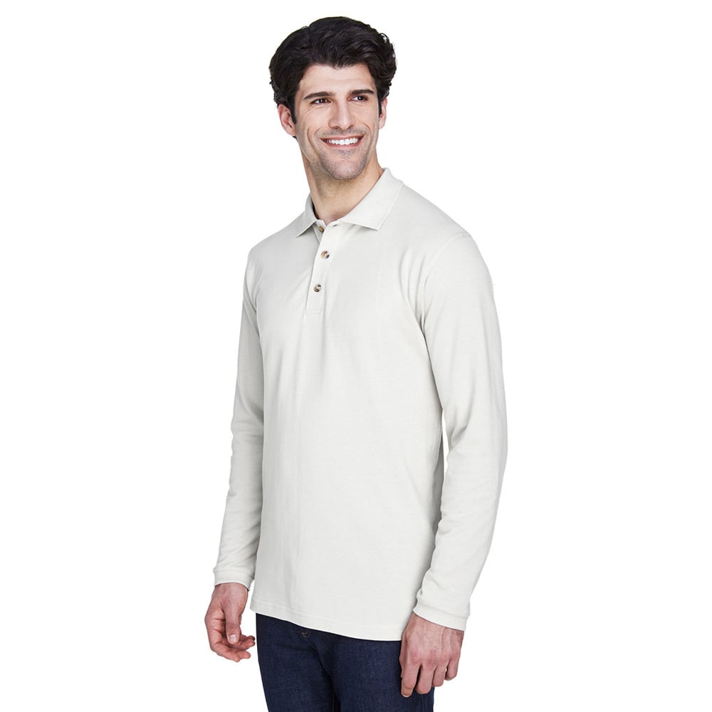 UltraClub 8532 Men's Classic Long - Sleeve Piqué Polo - Gorvex.com