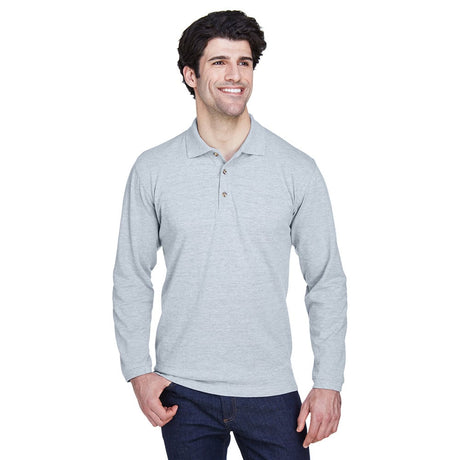 UltraClub 8532 Men's Classic Long - Sleeve Piqué Polo - Gorvex.com