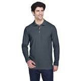 UltraClub 8532 Men's Classic Long - Sleeve Piqué Polo - Gorvex.com