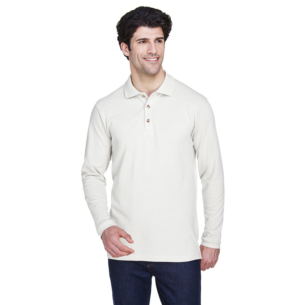 UltraClub 8532 Men's Classic Long - Sleeve Piqué Polo - Gorvex.com