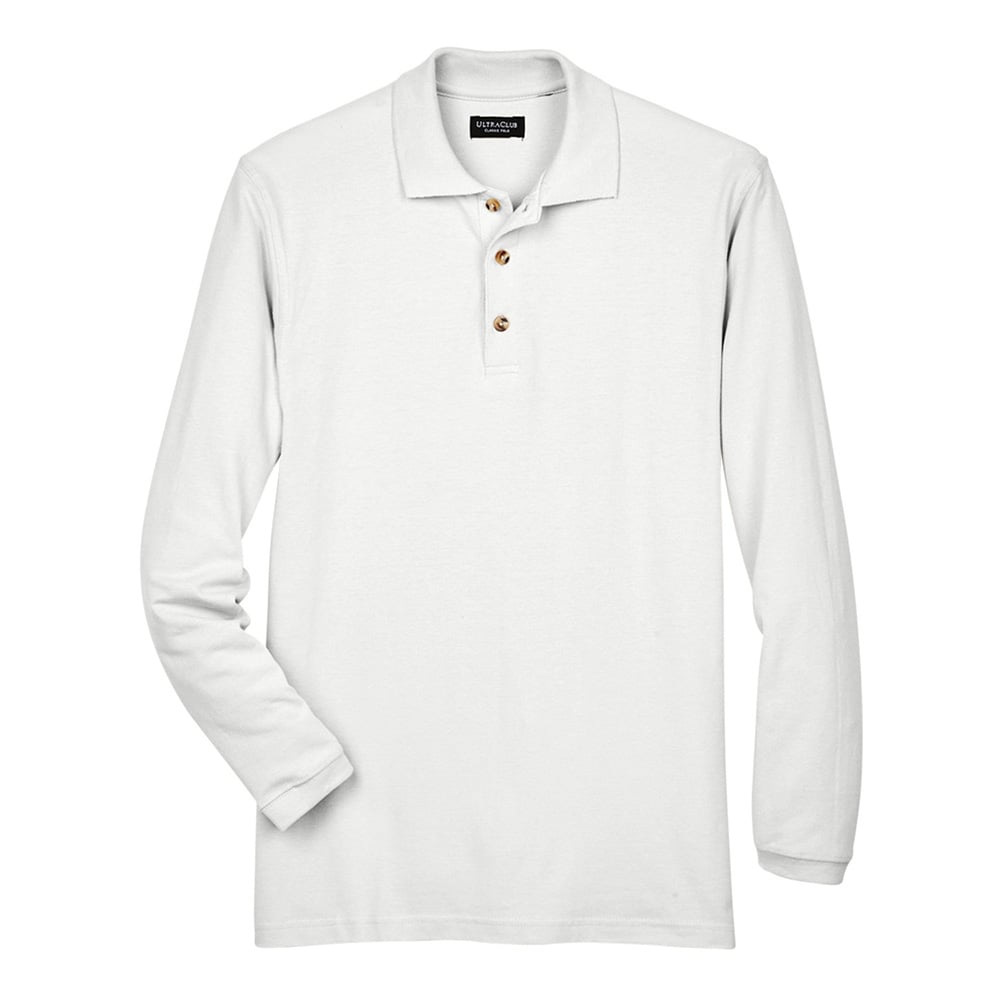 UltraClub 8532 Men's Classic Long - Sleeve Piqué Polo - Gorvex.com