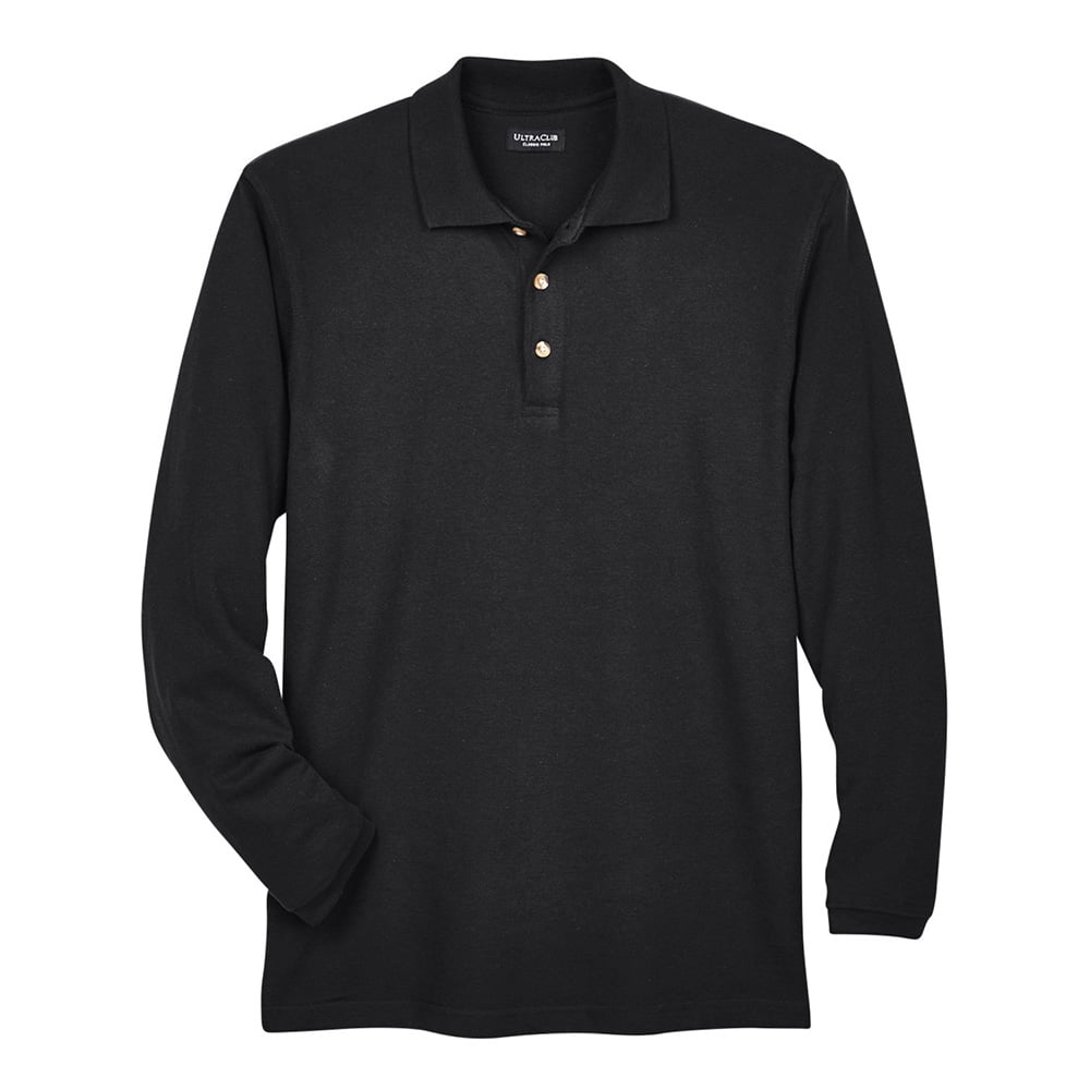 UltraClub 8532 Men's Classic Long - Sleeve Piqué Polo - Gorvex.com