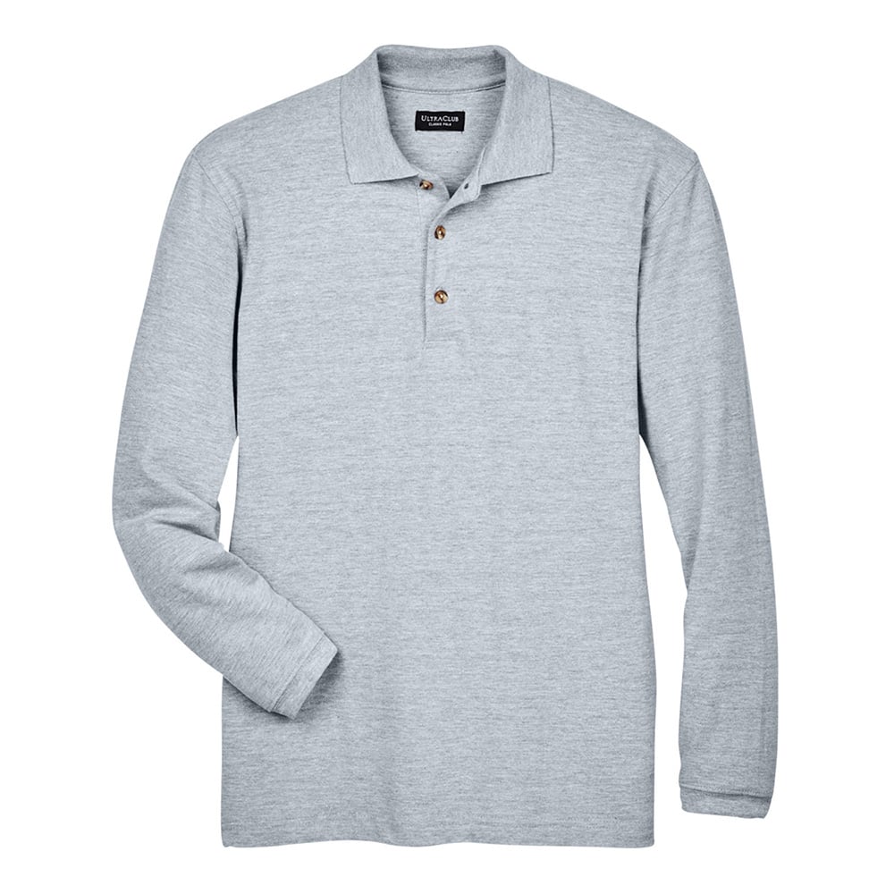 UltraClub 8532 Men's Classic Long - Sleeve Piqué Polo - Gorvex.com