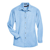 UltraClub 8966 Ladies' Long Sleeve Cypress Denim Shirt - Gorvex.com