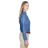 UltraClub 8966 Ladies' Long Sleeve Cypress Denim Shirt - Gorvex.com