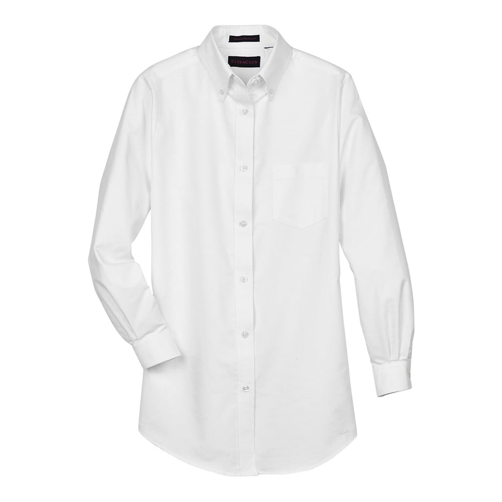 UltraClub 8990 Ladies' Classic Wrinkle - Resistant Long - Sleeve Oxford - Gorvex.com