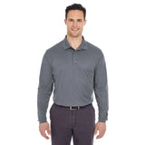 UltraClub Cool & Dry 8210LS Long - Sleeve Mesh® Piqué Polo - Gorvex.com