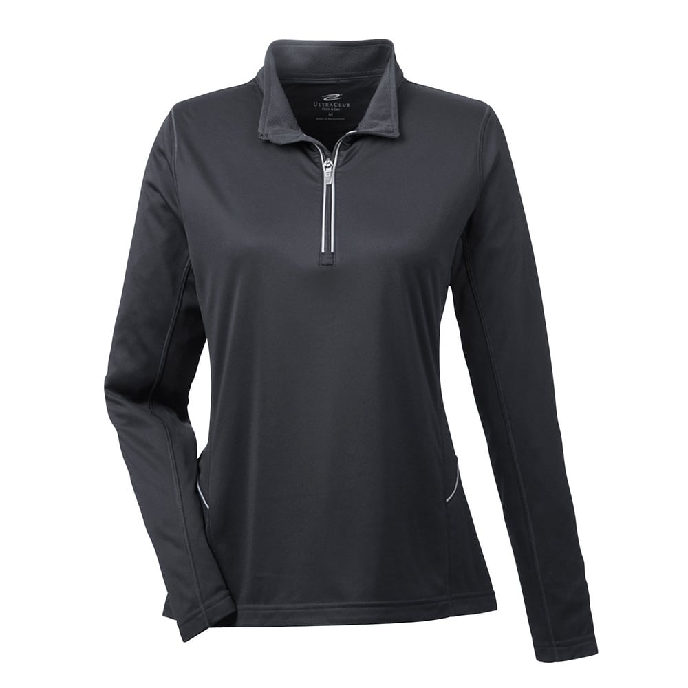 UltraClub Cool & Dry 8230L Ladies' Sport Quarter - Zip Pullover - Gorvex.com