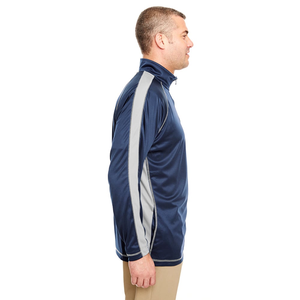 UltraClub Cool & Dry 8398 Men's 1/4 Zip Pullover with Sleeve Panels - Gorvex.com