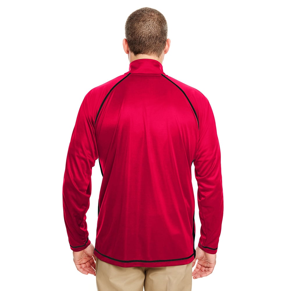 UltraClub Cool & Dry 8398 Men's 1/4 Zip Pullover with Sleeve Panels - Gorvex.com