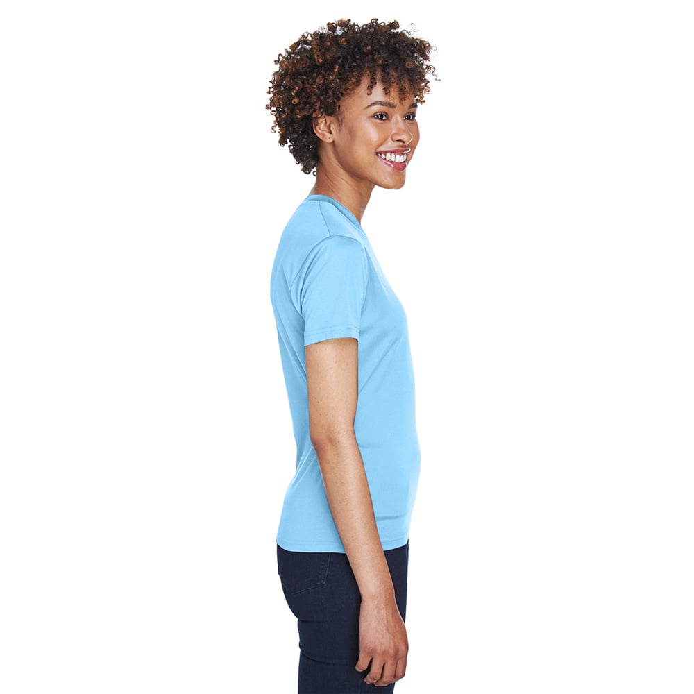 UltraClub Cool & Dry 8400L Ladies' Sport V - Neck T-Shirt - Gorvex.com