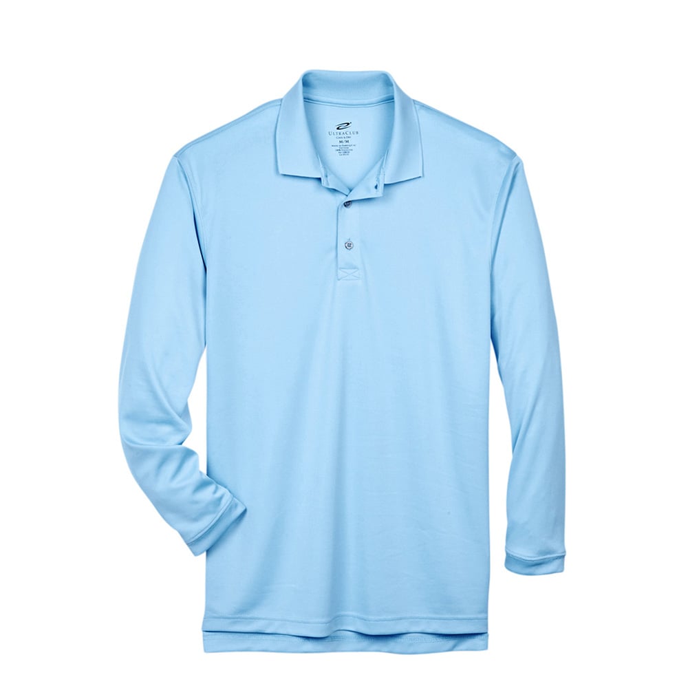 UltraClub Cool & Dry 8405LS Men's Sport Long - Sleeve Polo - Gorvex.com