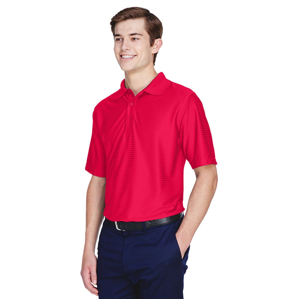 UltraClub Cool & Dry 8413 Men's Performance Polo with Tonal Stripes - Gorvex.com