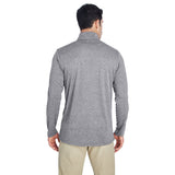 UltraClub Cool & Dry 8618 Men's Heathered Performance Quarter - Zip - Gorvex.com