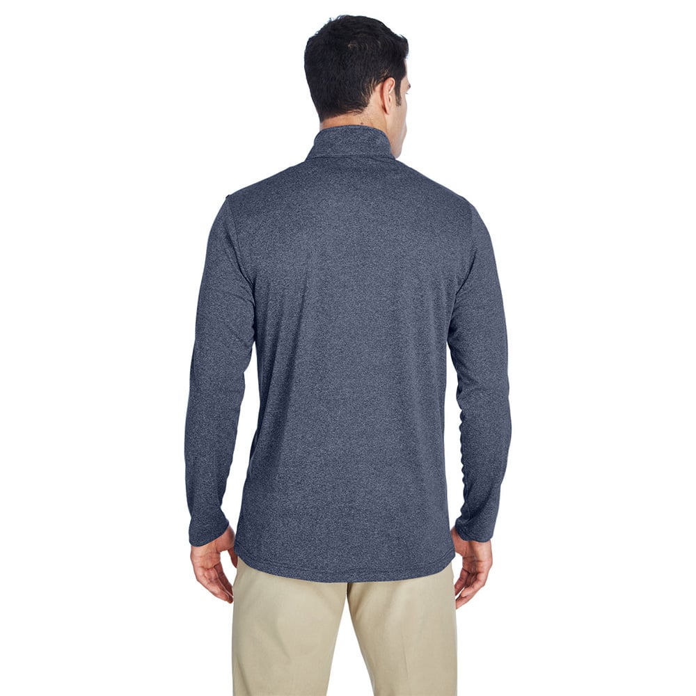 UltraClub Cool & Dry 8618 Men's Heathered Performance Quarter - Zip - Gorvex.com