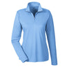 UltraClub Cool & Dry 8618W Ladies' Heathered Performance Quarter - Zip - Gorvex.com