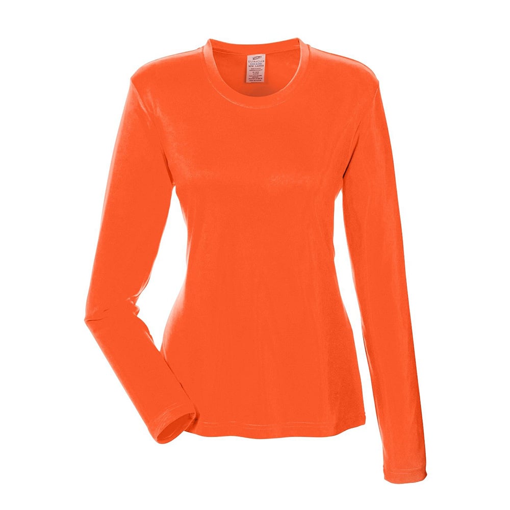 UltraClub Cool & Dry 8622W Ladies' Performance Long - Sleeve T-Shirt - Gorvex.com