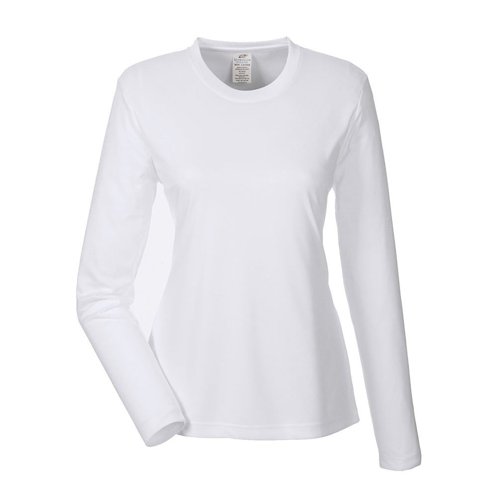 UltraClub Cool & Dry 8622W Ladies' Performance Long - Sleeve T-Shirt - Gorvex.com