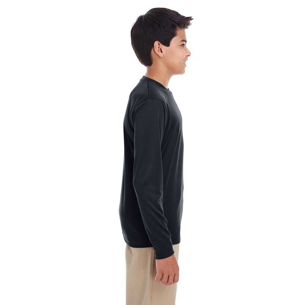 UltraClub Cool & Dry 8622Y Youth Performance Long - Sleeve T-Shirt - Gorvex.com