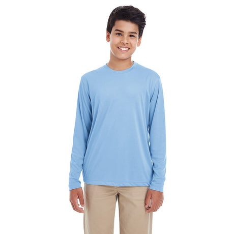 UltraClub Cool & Dry 8622Y Youth Performance Long - Sleeve T-Shirt - Gorvex.com