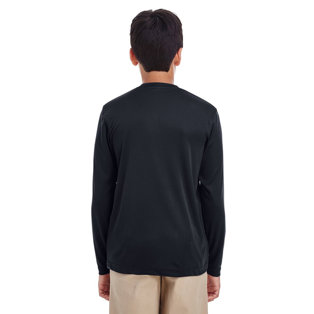 UltraClub Cool & Dry 8622Y Youth Performance Long - Sleeve T-Shirt - Gorvex.com