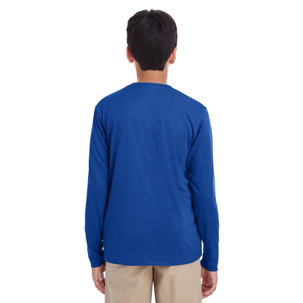 UltraClub Cool & Dry 8622Y Youth Performance Long - Sleeve T-Shirt - Gorvex.com