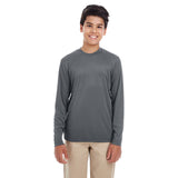 UltraClub Cool & Dry 8622Y Youth Performance Long - Sleeve T-Shirt - Gorvex.com