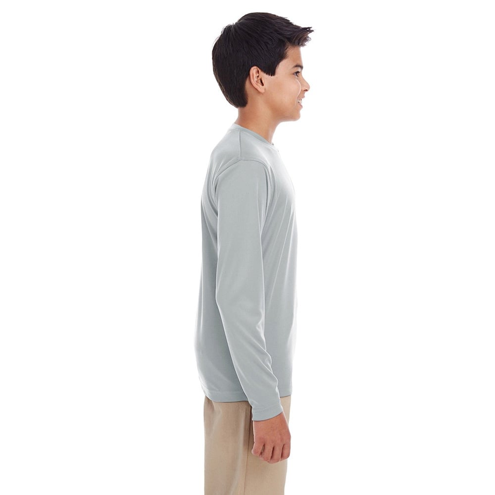 UltraClub Cool & Dry 8622Y Youth Performance Long - Sleeve T-Shirt - Gorvex.com