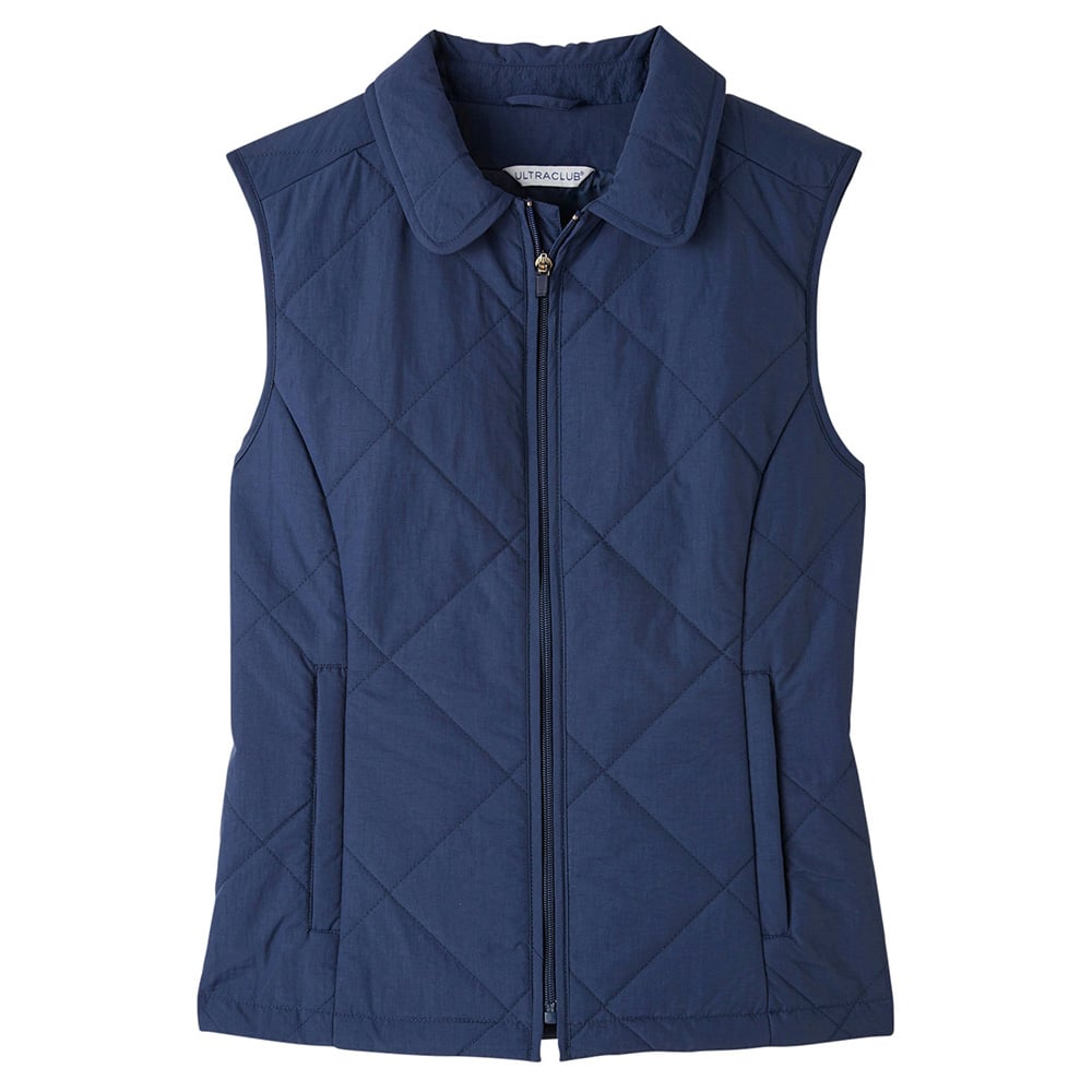 UltraClub UC709W Ladies' Dawson Quilted Hacking Vest - Gorvex.com