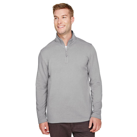 UltraClub UC792 Men's Coastal Pique Fleece Quarter - Zip Pullover - Gorvex.com