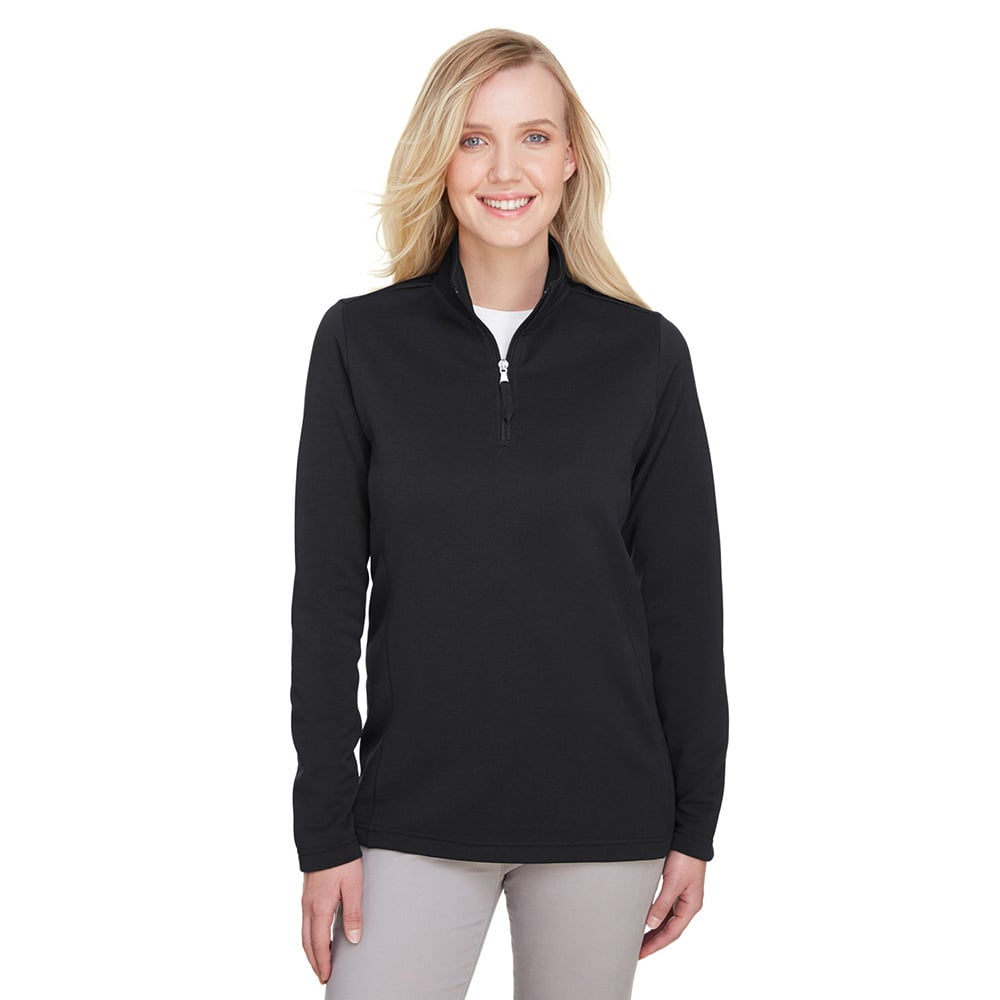 UltraClub UC792W Ladies' Coastal Pique Fleece Quarter - Zip Pullover - Gorvex.com