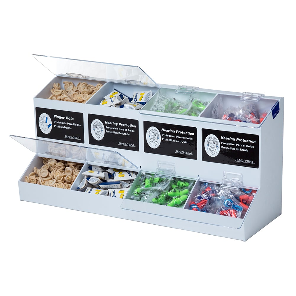 Universal Dispenser, 4 Compartments with Lid - Gorvex.com