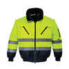 Portwest UPJ50 Hi Vis 3-in-1 Pilot Jacket with Removable Sleeves