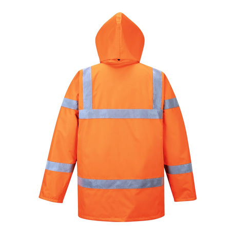 Portwest URT30 Hi Vis Traffic Jacket with Zip and Snap Closure