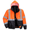 Portwest US365 Hi Vis 3-in-1 Premium Bomber Jacket with Zip Sweatshirt