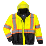 Portwest US368 Hi Vis Bomber Jacket with Contrasting Trim