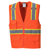 Portwest US372 Jackson Hi Vis Contrast Vest with Zipper Closure