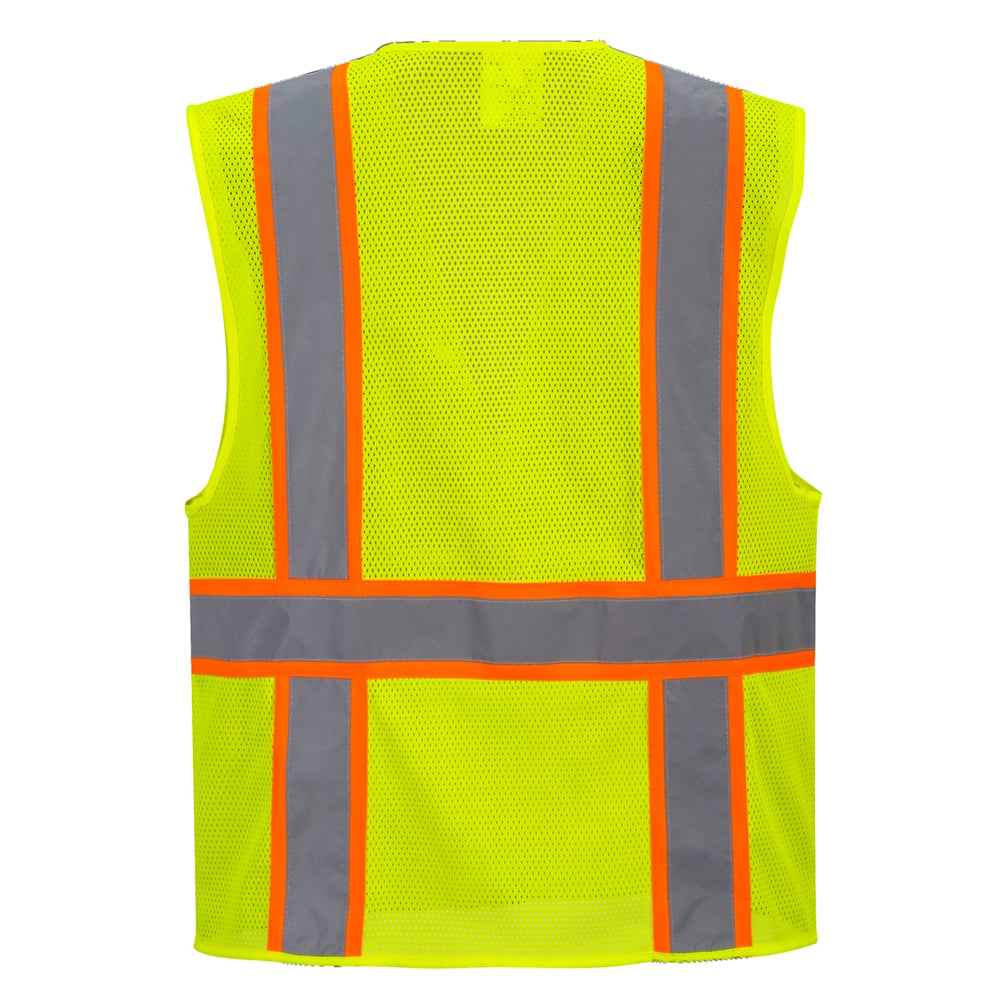 Portwest US372 Jackson Hi Vis Contrast Vest with Zipper Closure