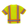 Portwest US373 Aurora Hi Vis Mesh/Solid Sleeved Vest with Zip Closure