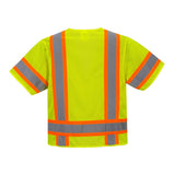 Portwest US373 Aurora Hi Vis Mesh/Solid Sleeved Vest with Zip Closure