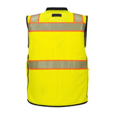 Portwest US375 Hi Vis Poly/Mesh Premium Surveyor's Vest + Back Pouch