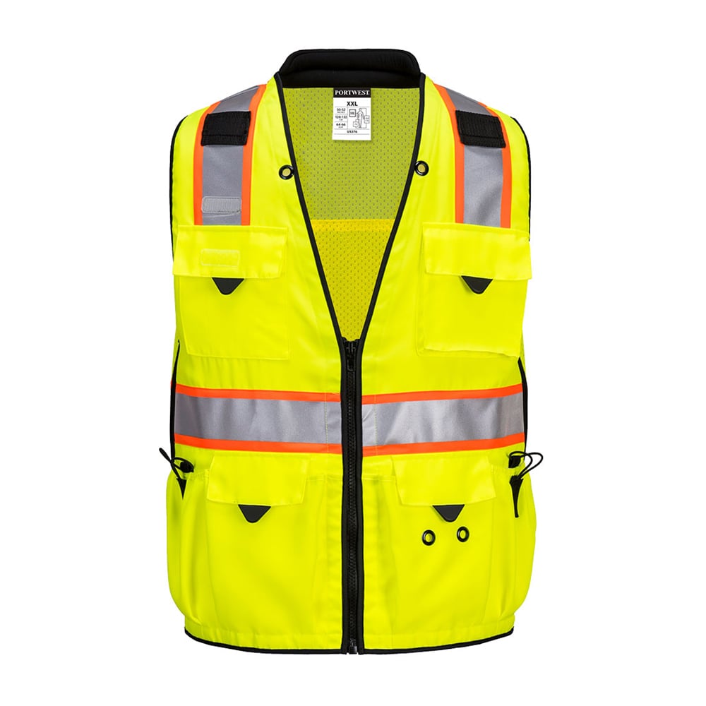 Portwest US376 Hi Vis Expert Pro Surveyor's Vest with 9 Pockets